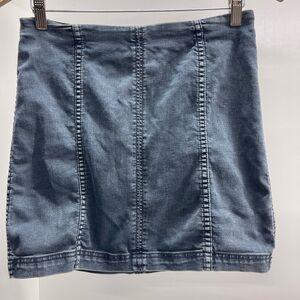 Free People Washed Blue Mini Skirt